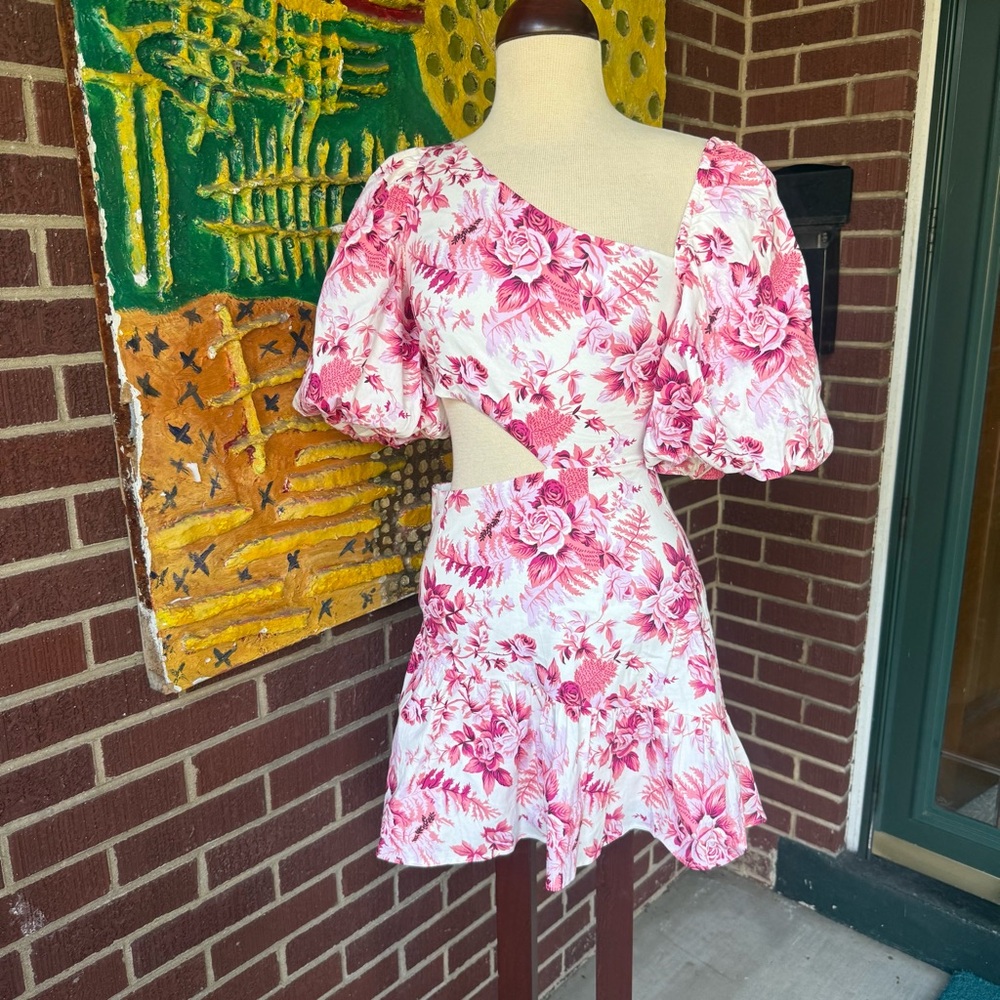 Holly Molly Floral Pink Mini Dress